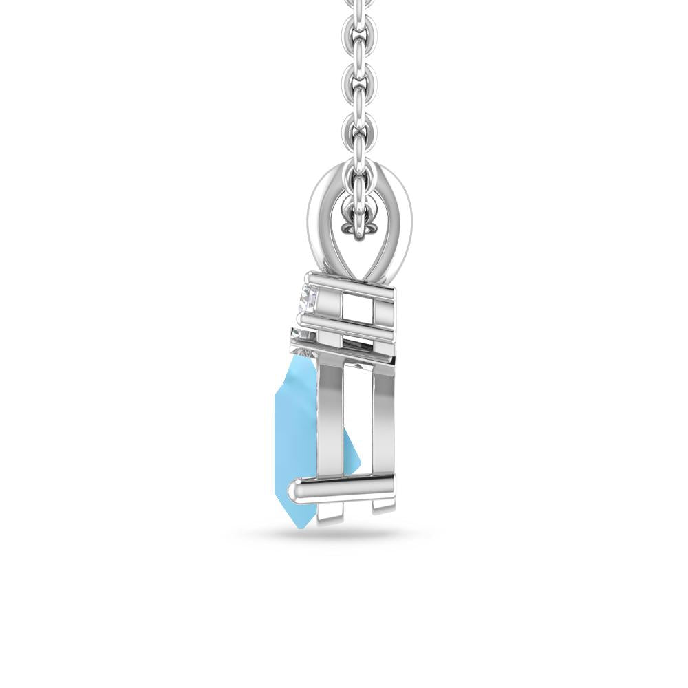 White Gold - Blue Topaz
