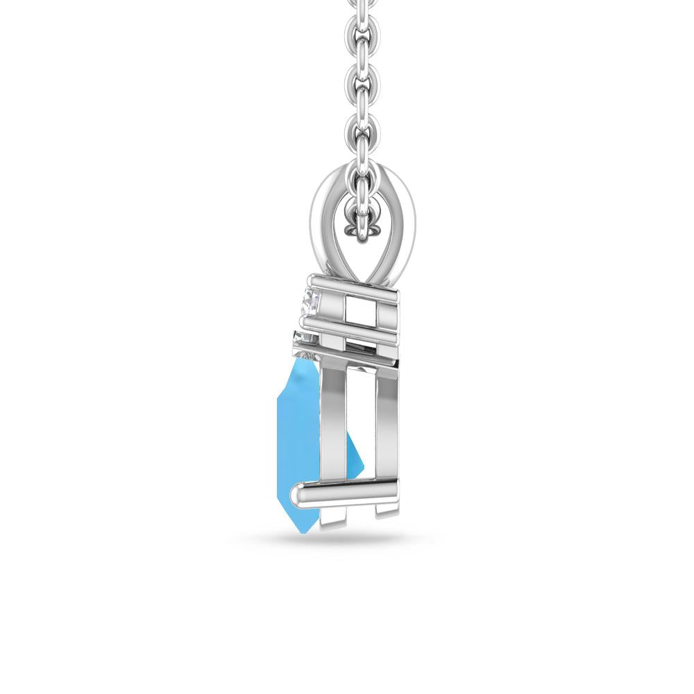 White Gold - Blue Topaz