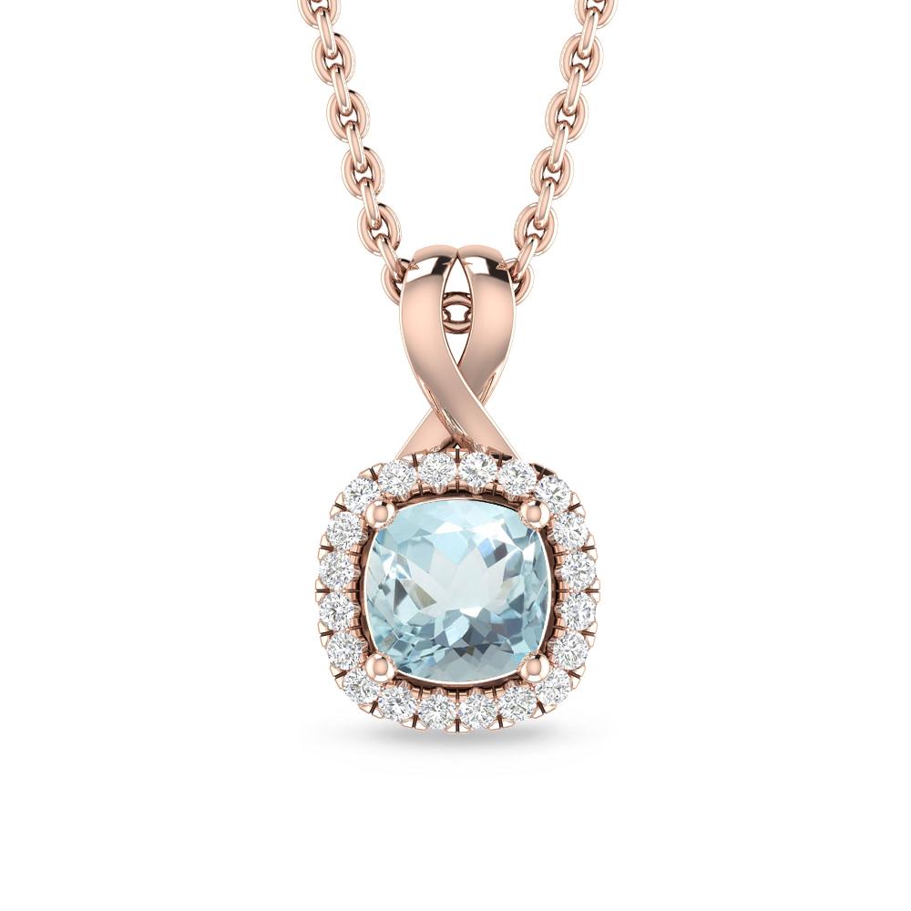 Rose Gold - Aquamarine