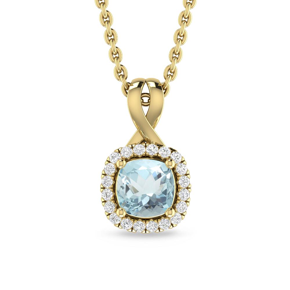 Yellow Gold - Aquamarine