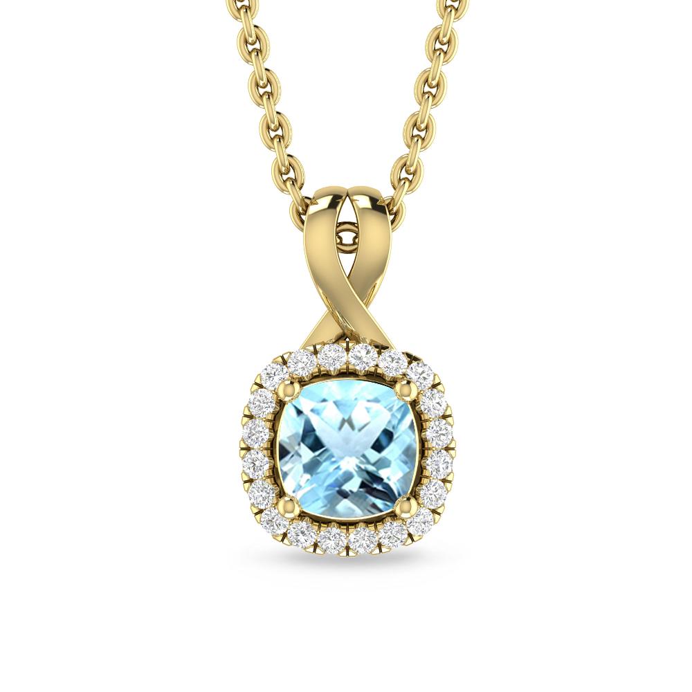 Yellow Gold - Aquamarine