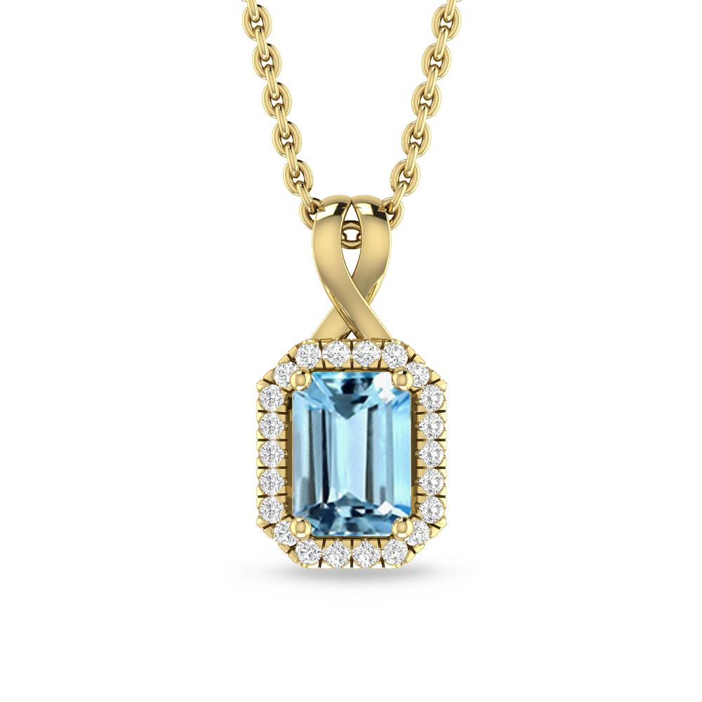 Yellow Gold - Aquamarine