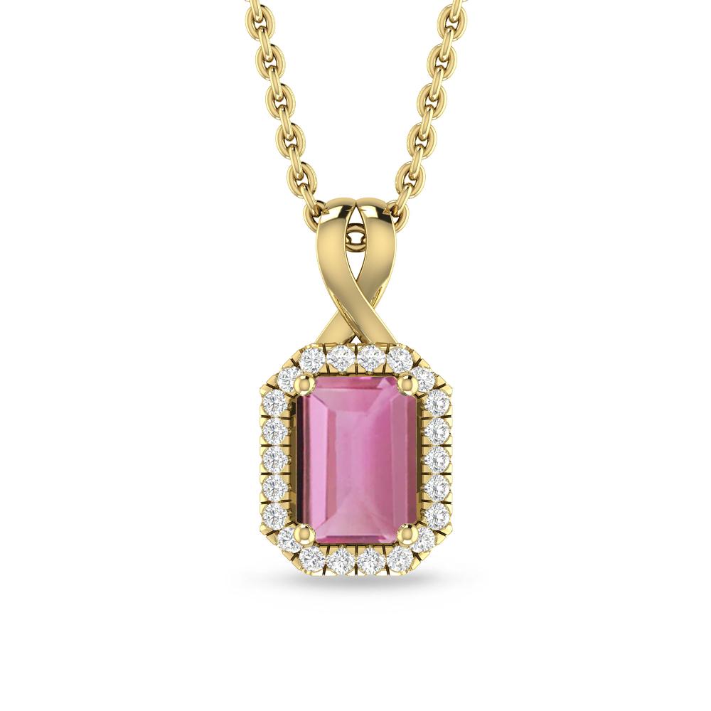 Yellow Gold - Pink Tourmaline