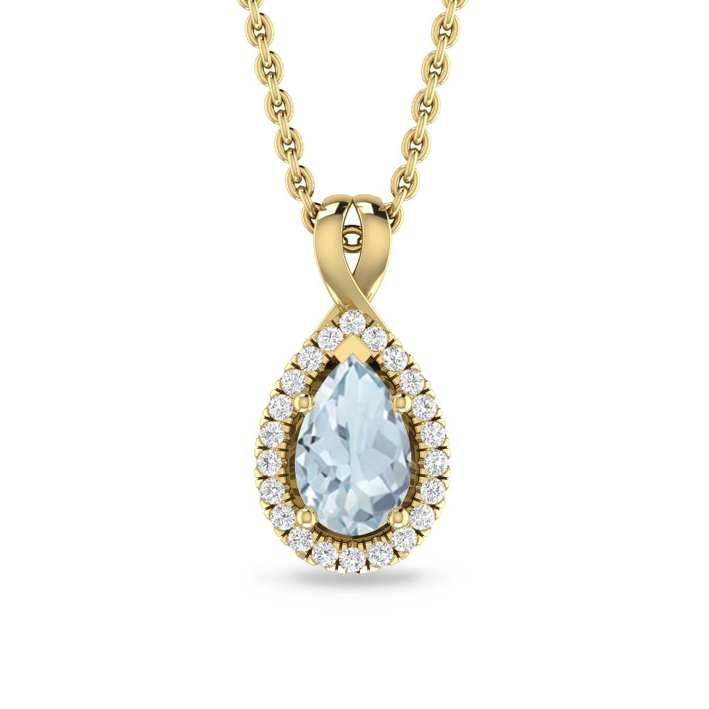 Yellow Gold - Aquamarine