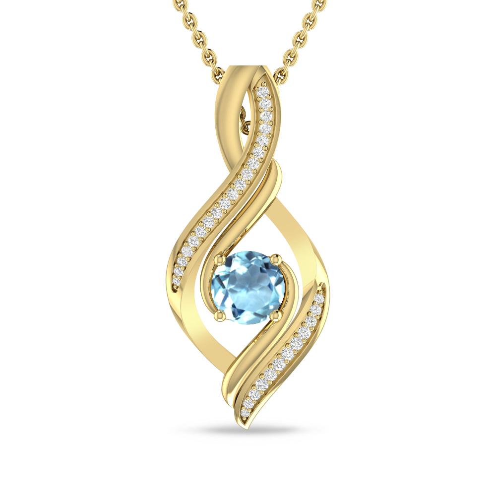 Yellow Gold - Aquamarine