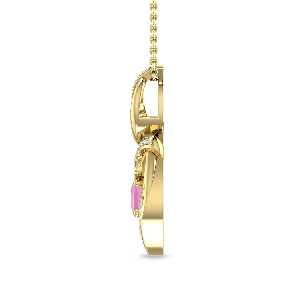 Yellow Gold - Pink Tourmaline