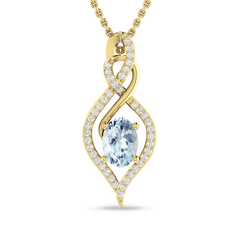 Yellow Gold - Aquamarine