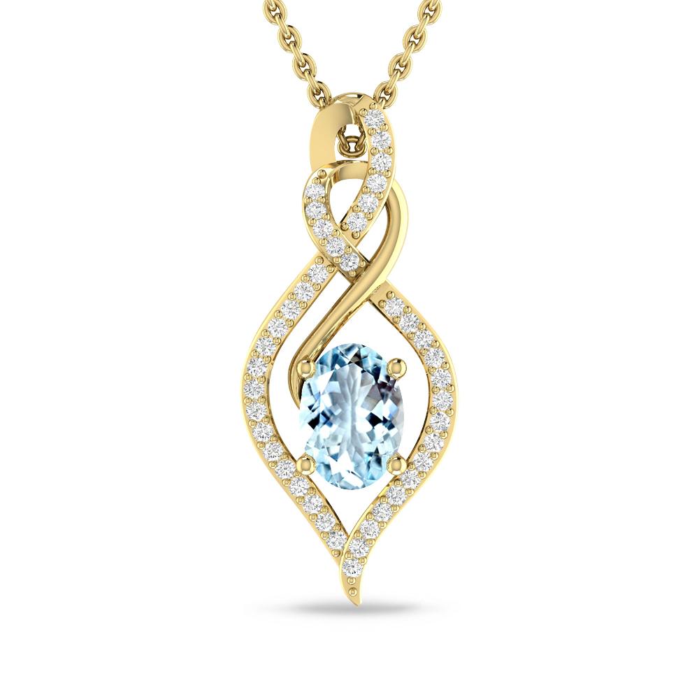 Yellow Gold - Aquamarine