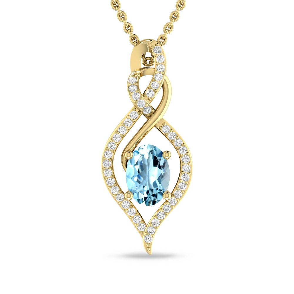 Yellow Gold - Aquamarine