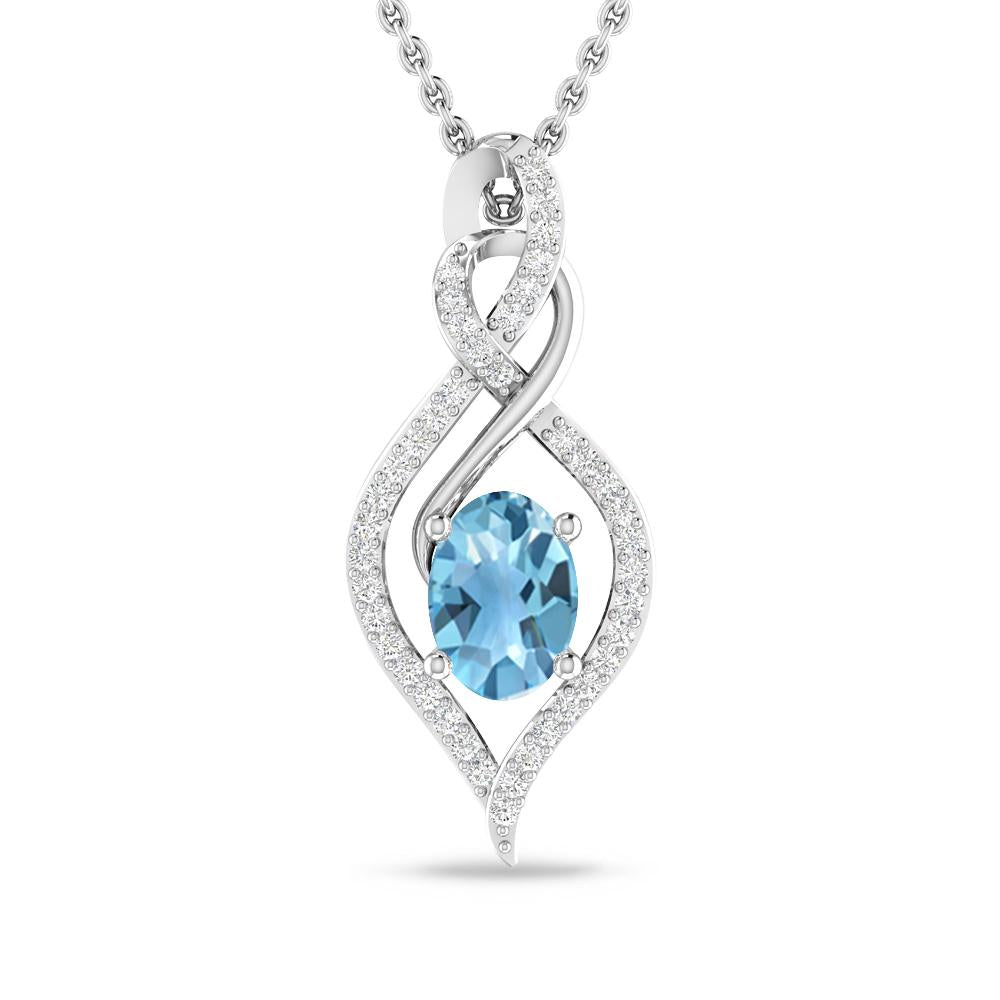White Gold - Blue Topaz