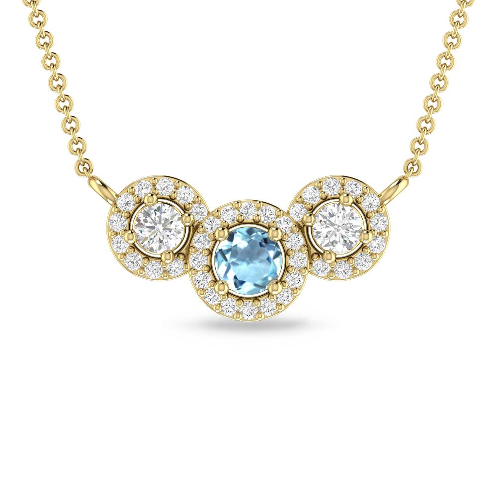 Yellow Gold - Aquamarine