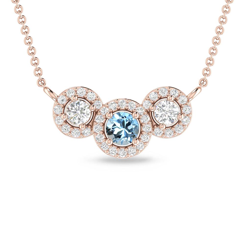 Rose Gold - Aquamarine