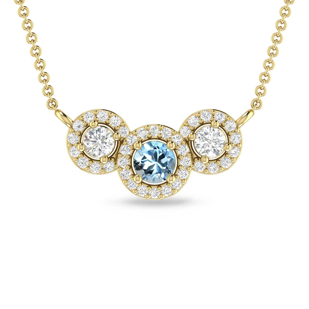 Yellow Gold - Aquamarine