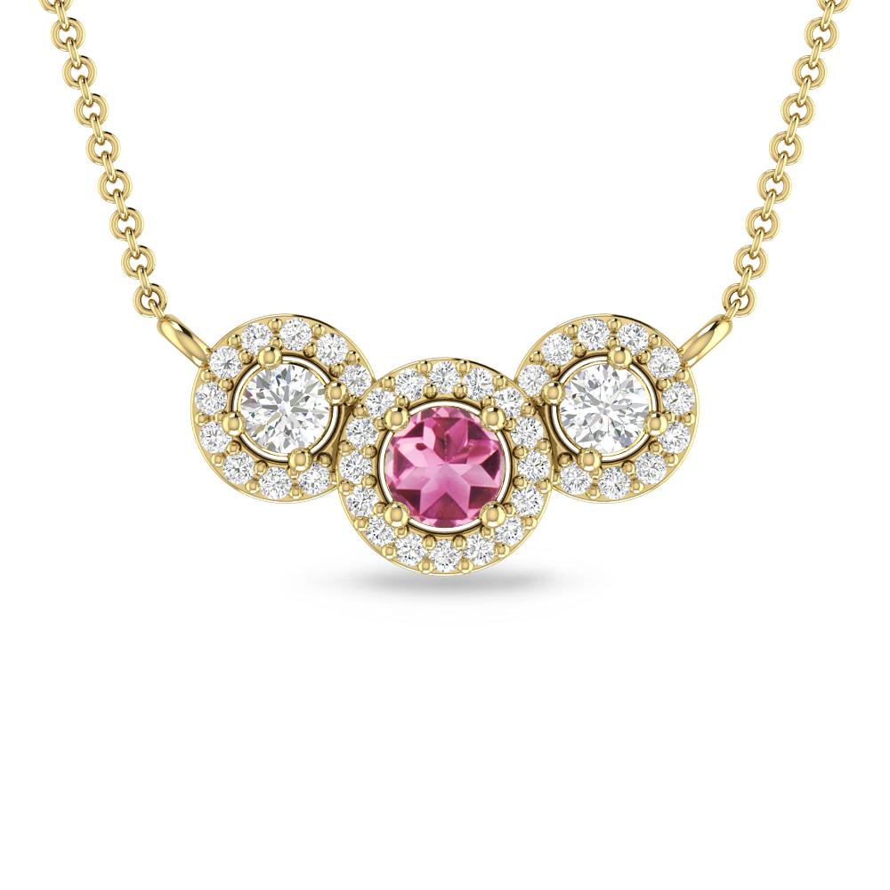 Yellow Gold - Pink Tourmaline