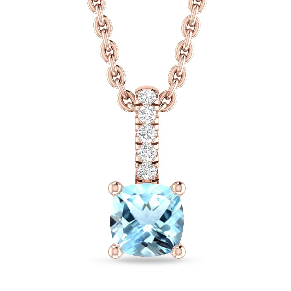 Rose Gold - Aquamarine
