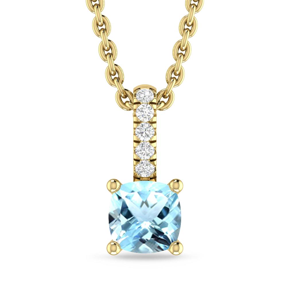 Yellow Gold - Aquamarine