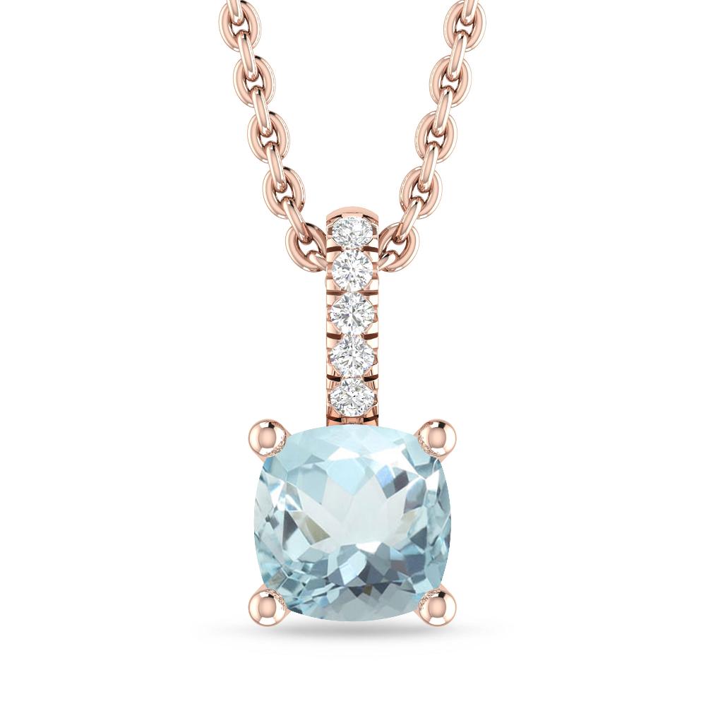 Rose Gold - Aquamarine