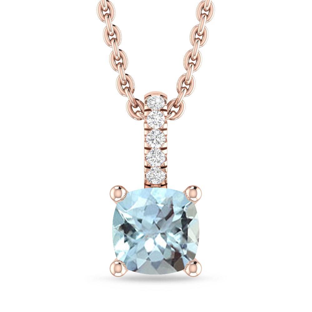 Rose Gold - Aquamarine