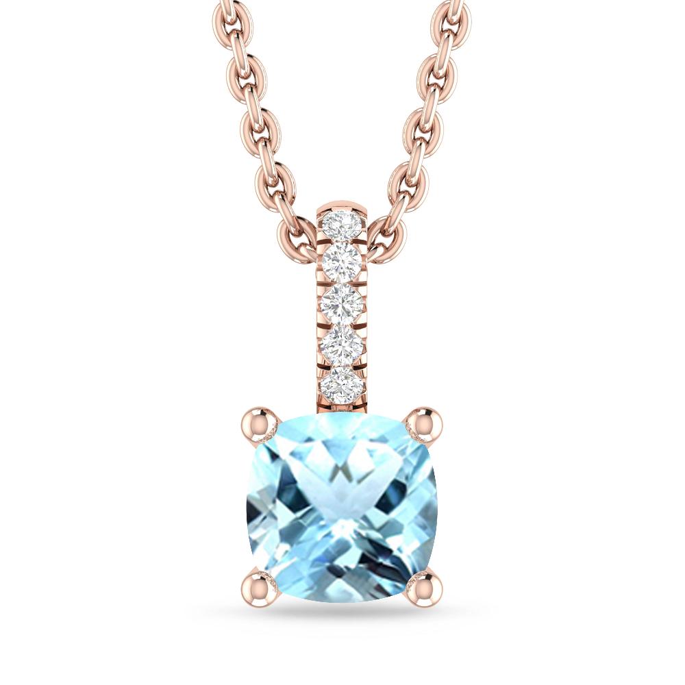 Rose Gold - Aquamarine