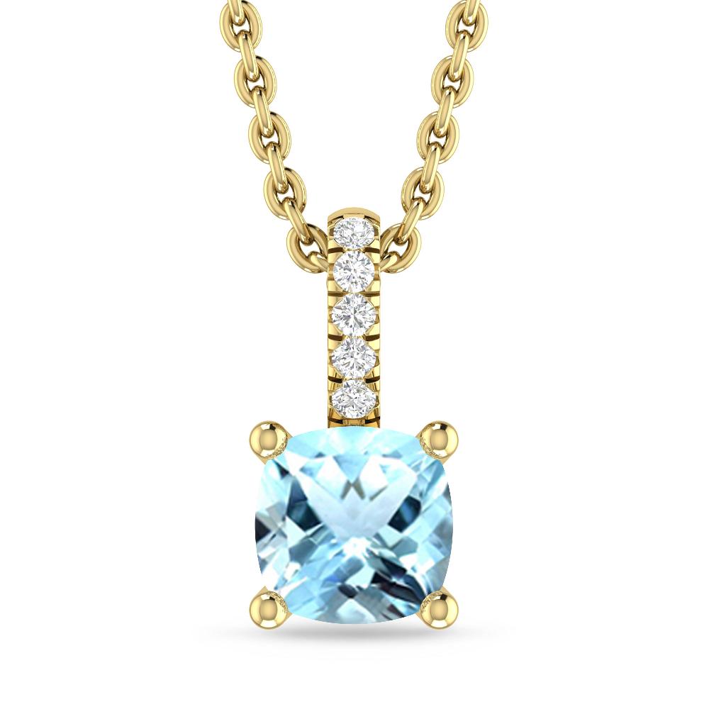 Yellow Gold - Aquamarine