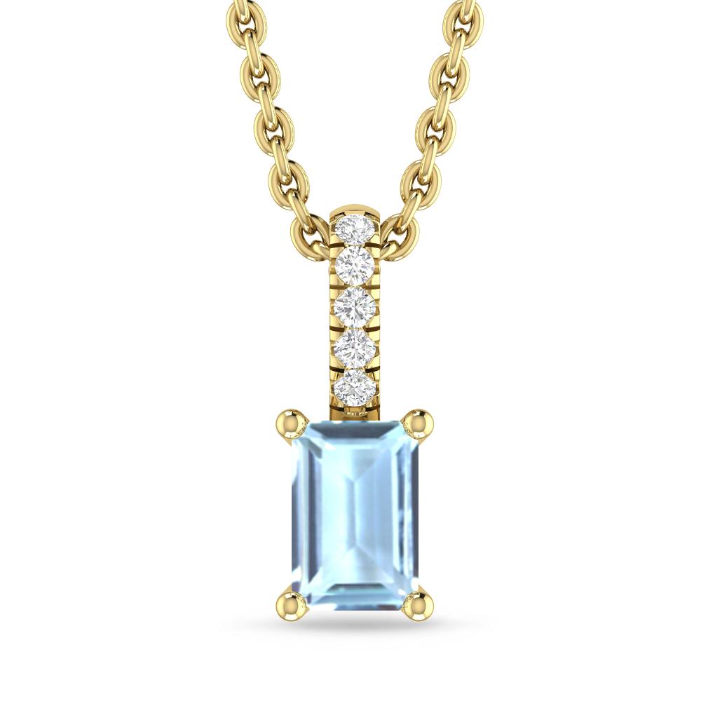 Yellow Gold - Aquamarine