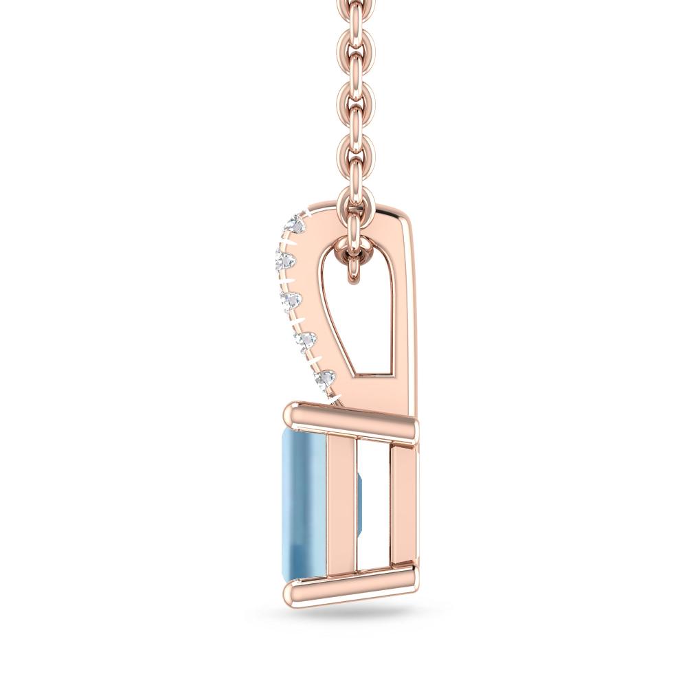 Rose Gold - Aquamarine