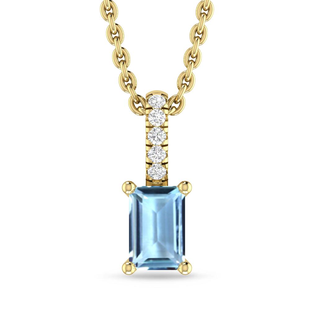 Yellow Gold - Aquamarine