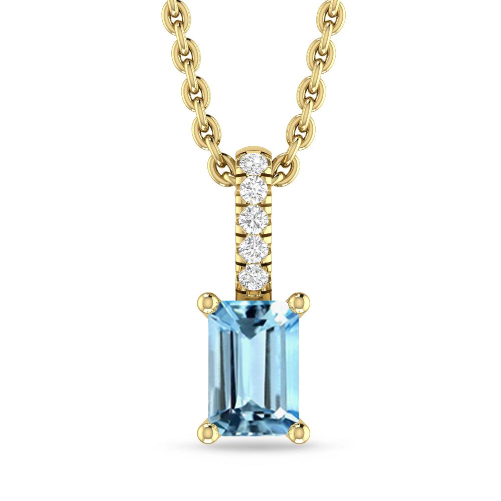 Yellow Gold - Aquamarine