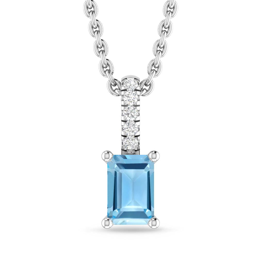 White Gold - Blue Topaz