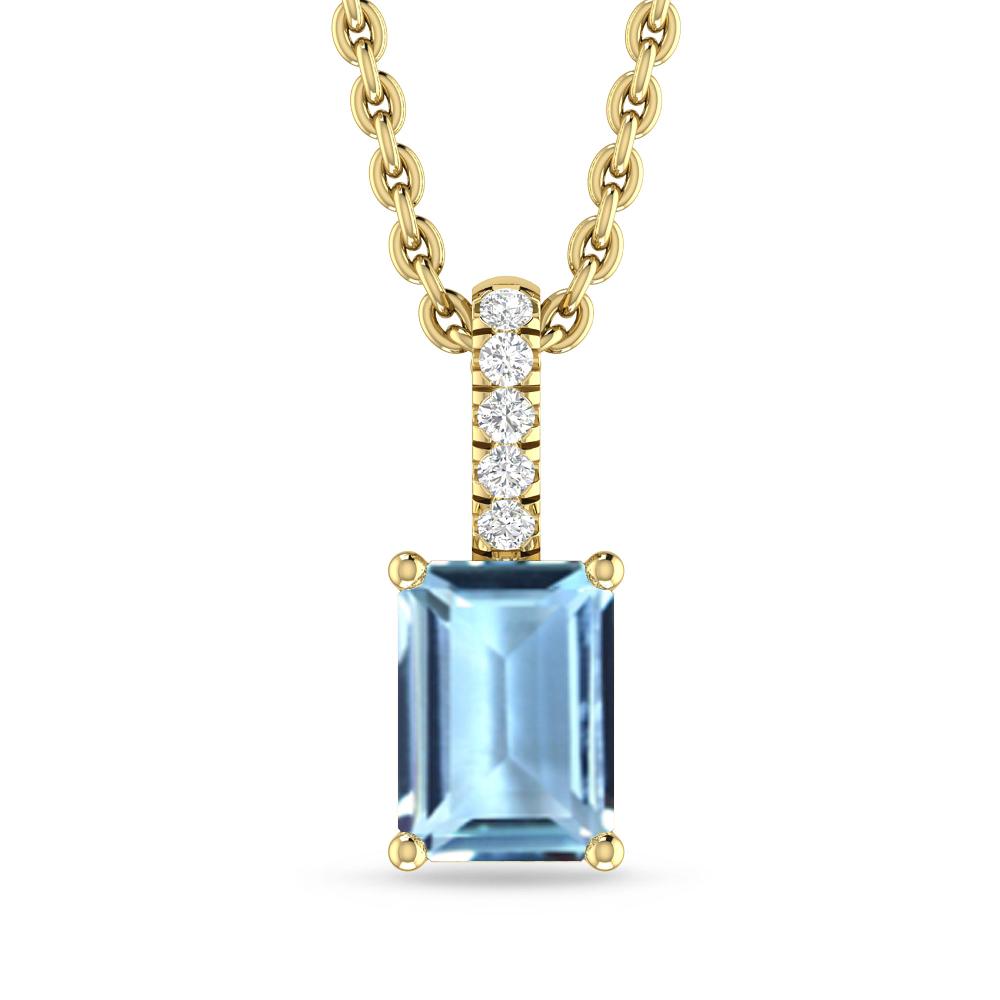 Yellow Gold - Aquamarine