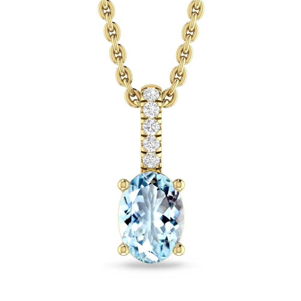 Yellow Gold - Aquamarine