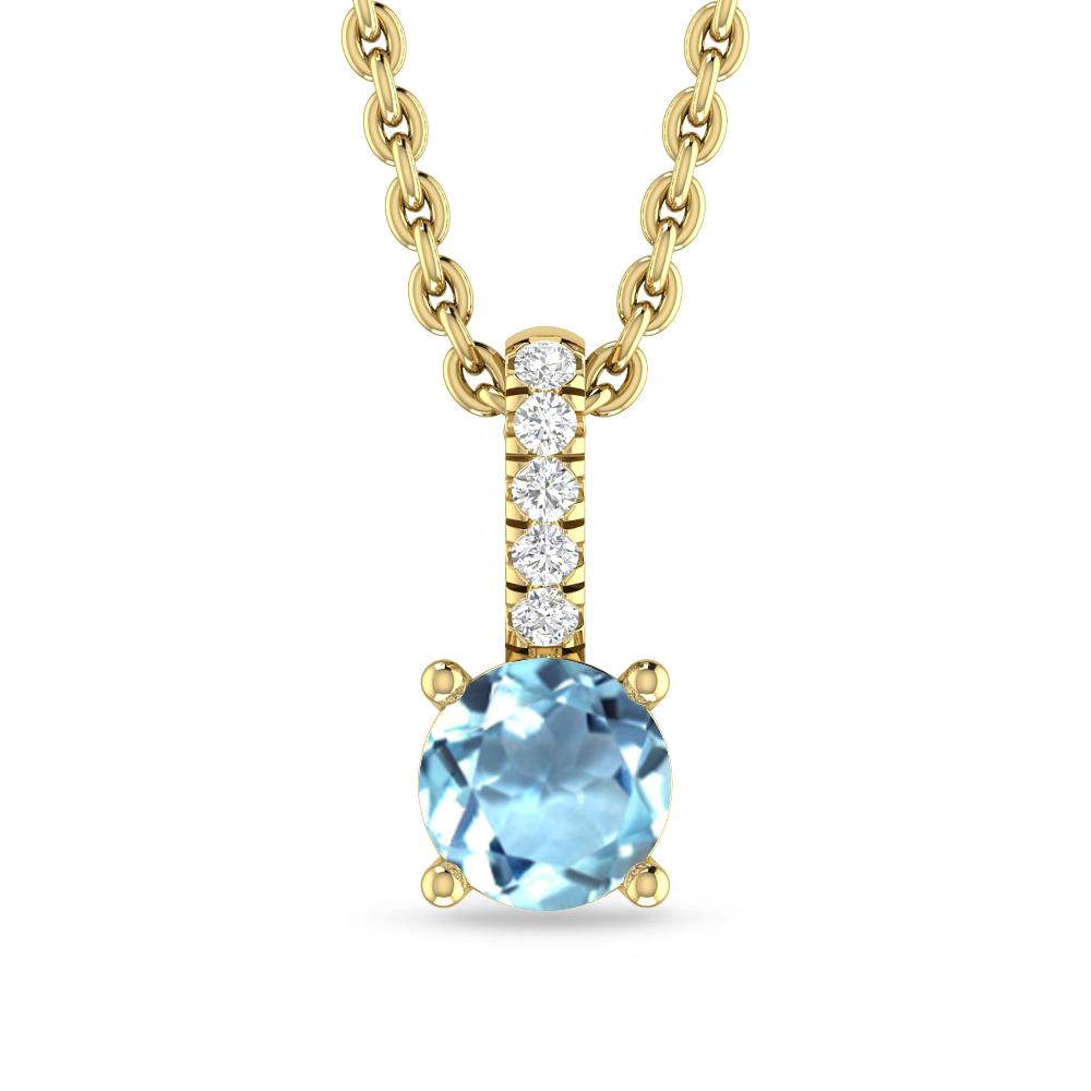 Yellow Gold - Aquamarine