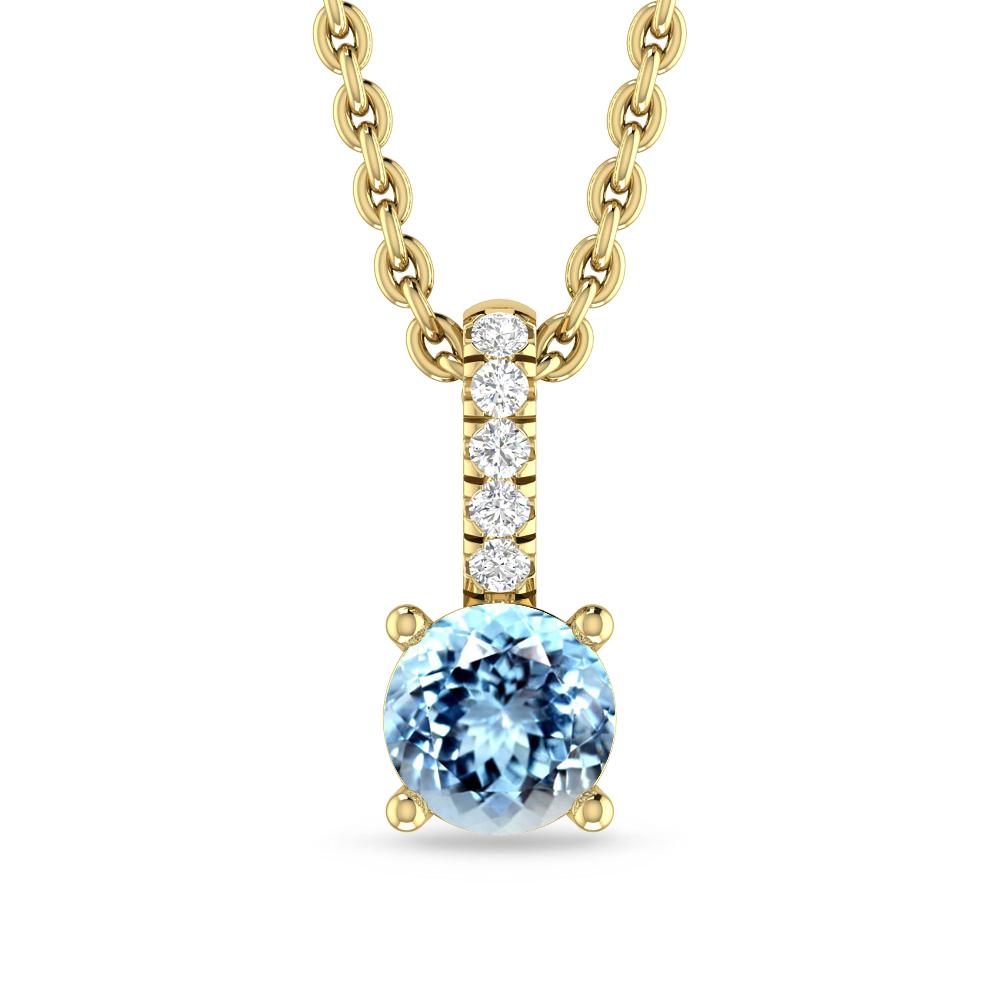 Yellow Gold - Aquamarine