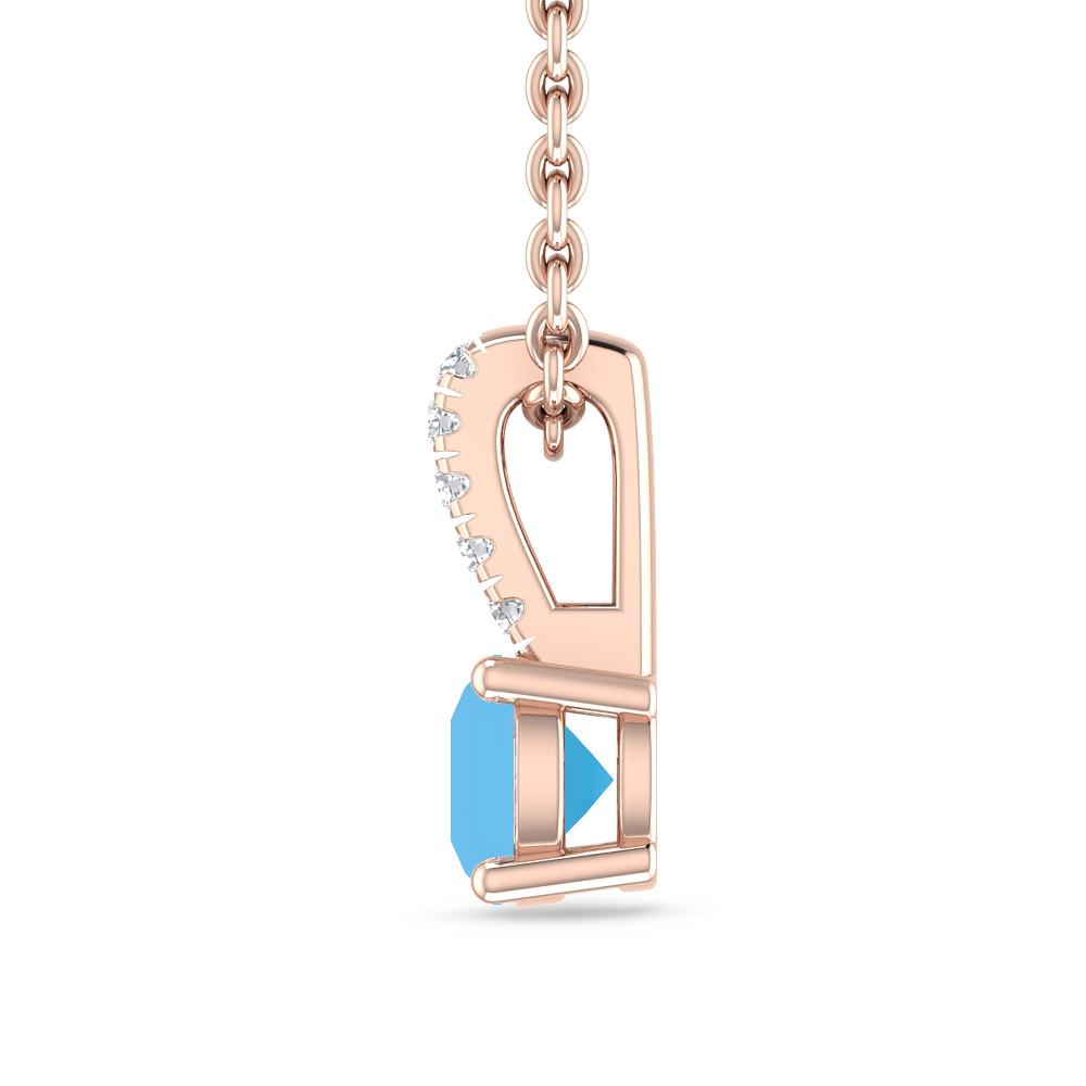 Rose Gold - Blue Topaz
