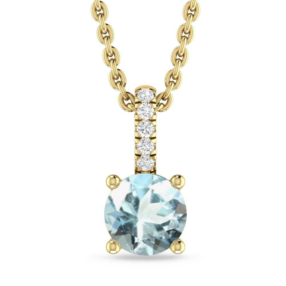 Yellow Gold - Aquamarine