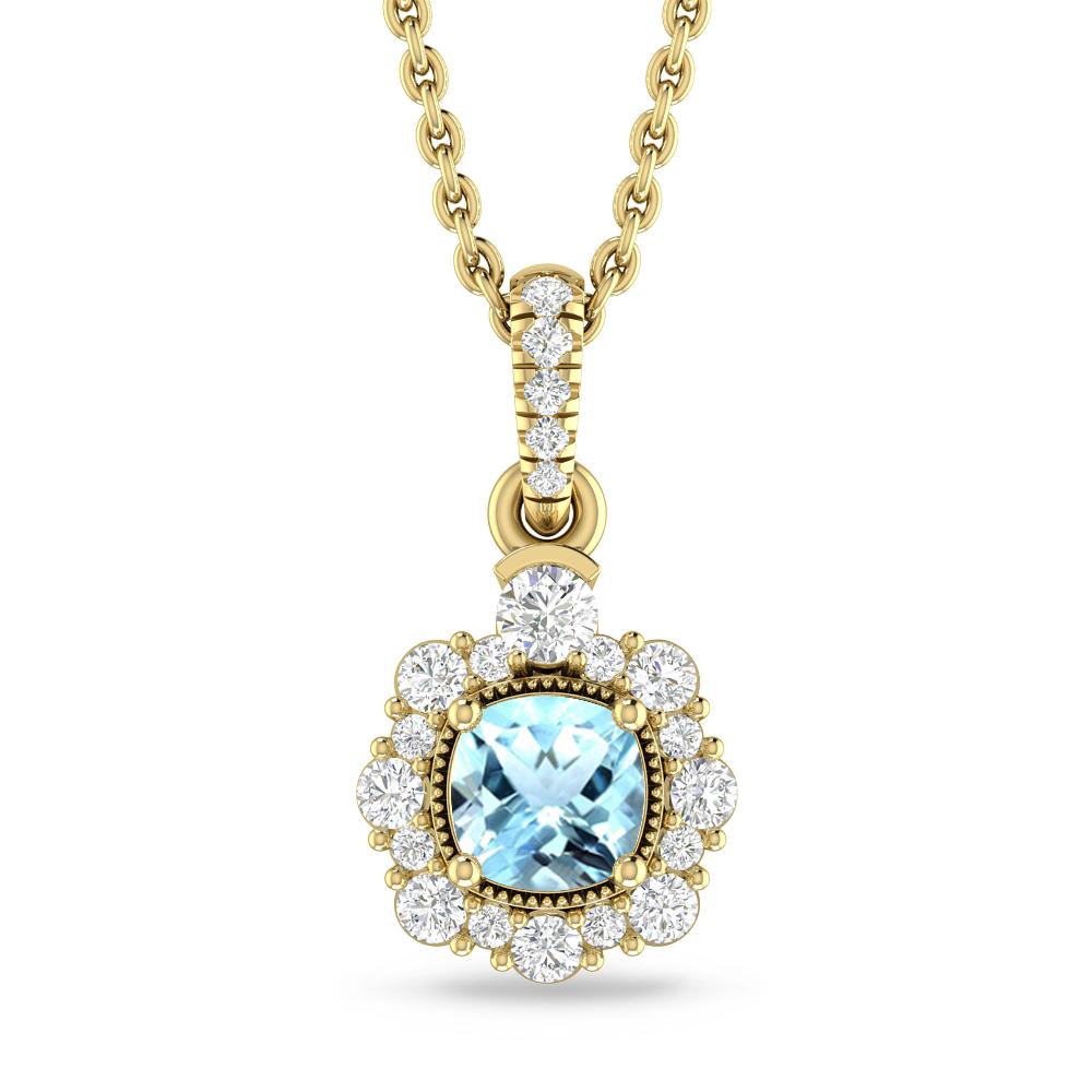 Yellow Gold - Aquamarine
