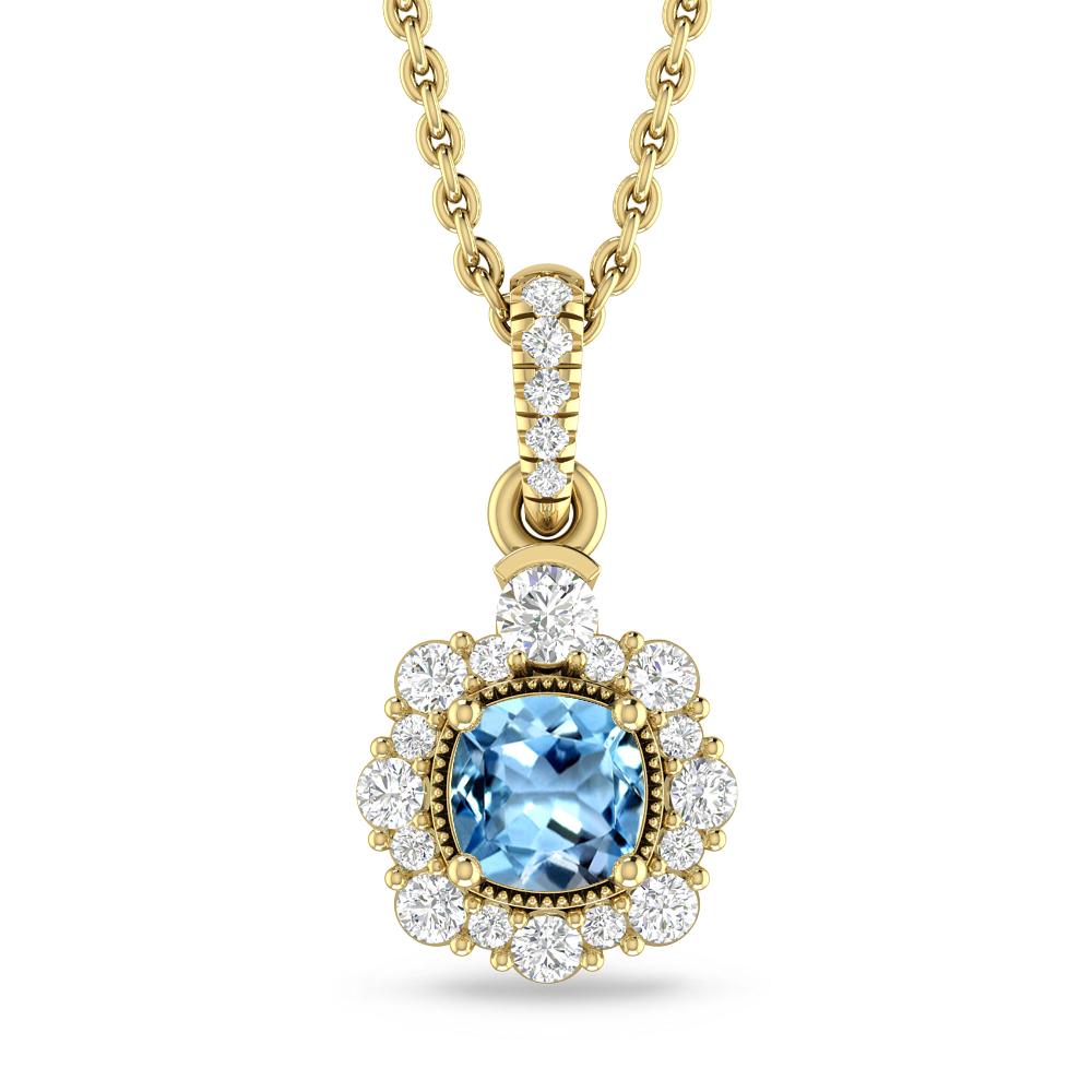 Yellow Gold - Aquamarine