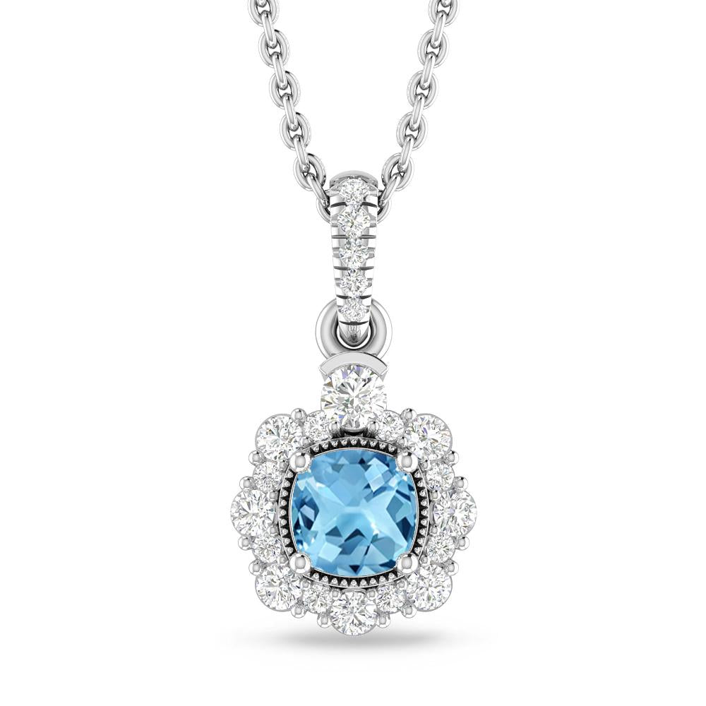White Gold - Blue Topaz