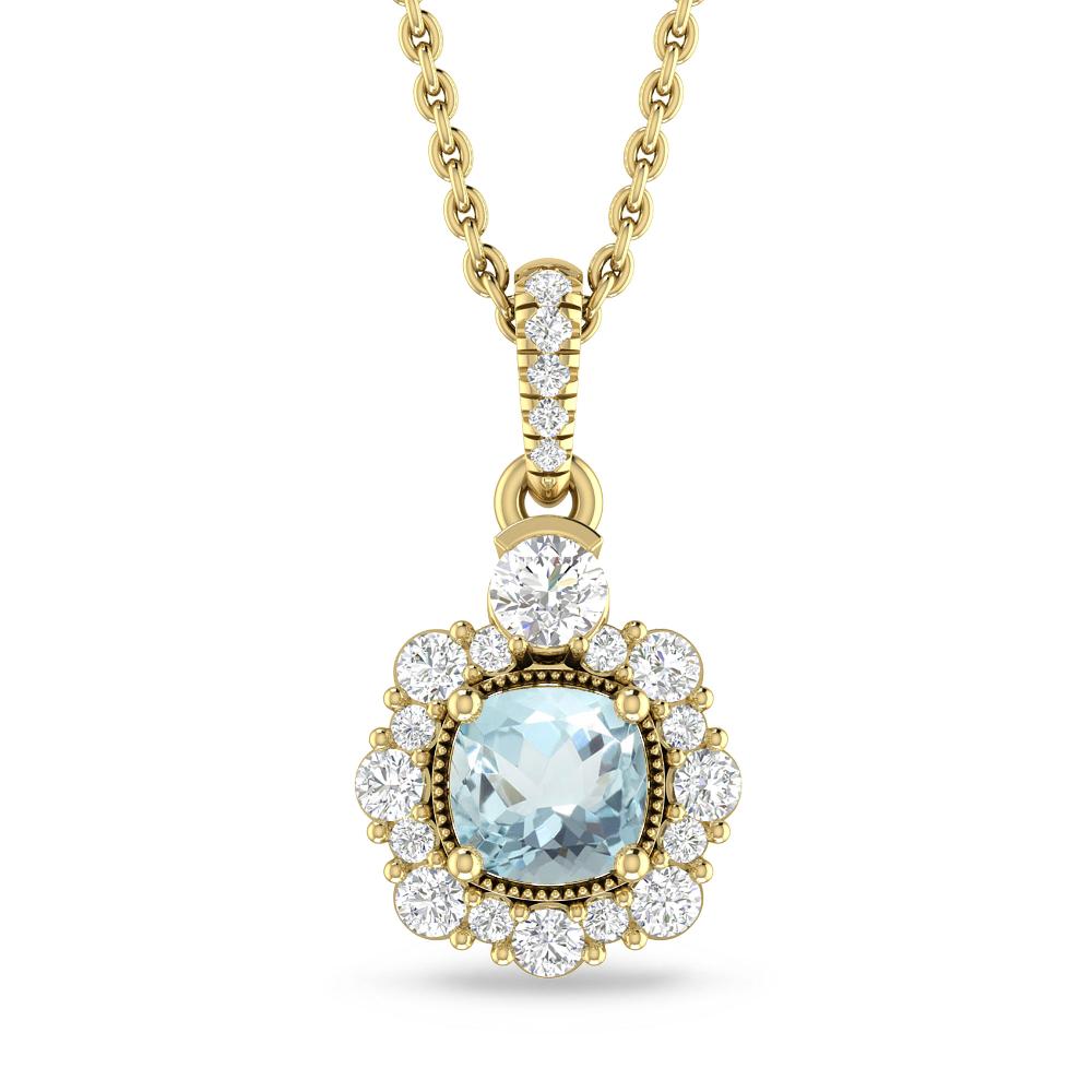 Yellow Gold - Aquamarine