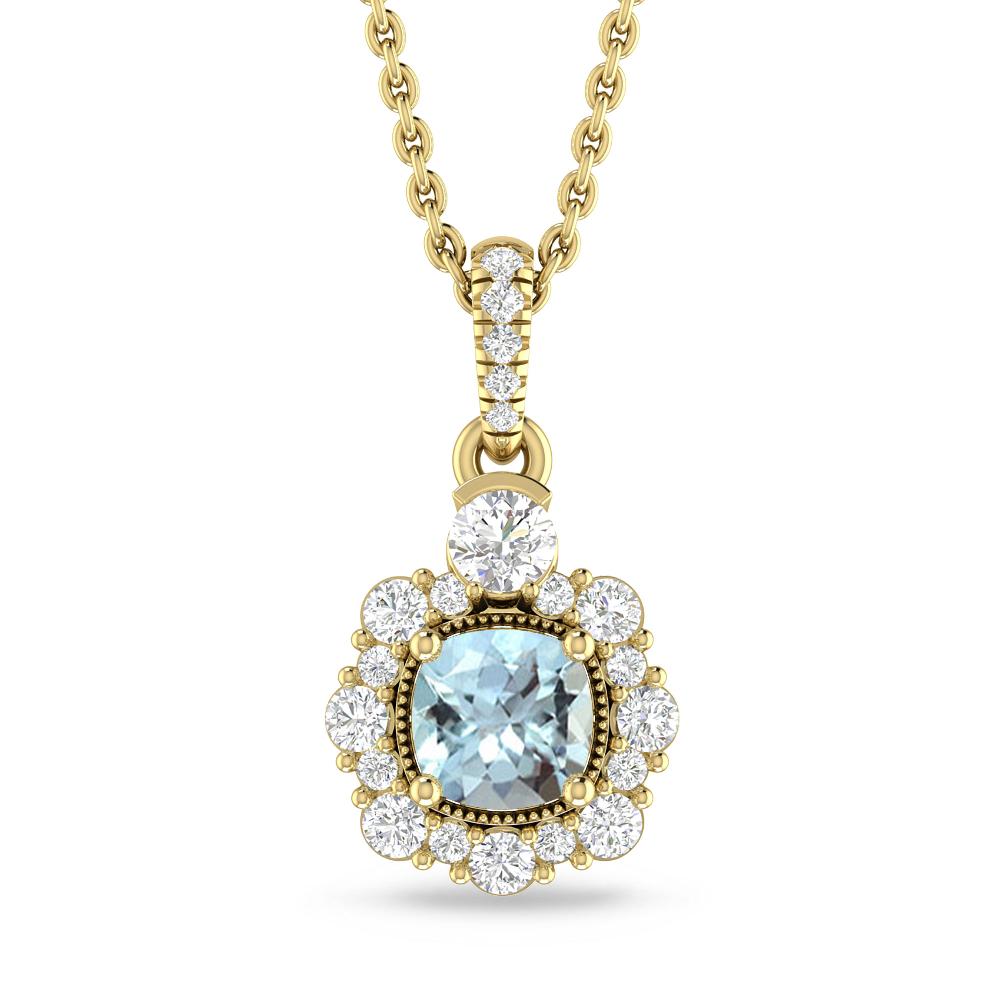 Yellow Gold - Aquamarine