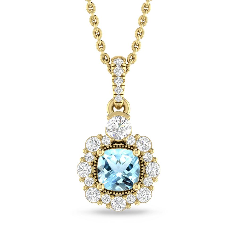 Yellow Gold - Aquamarine