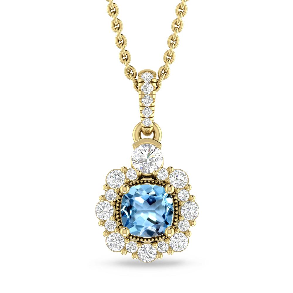 Yellow Gold - Aquamarine