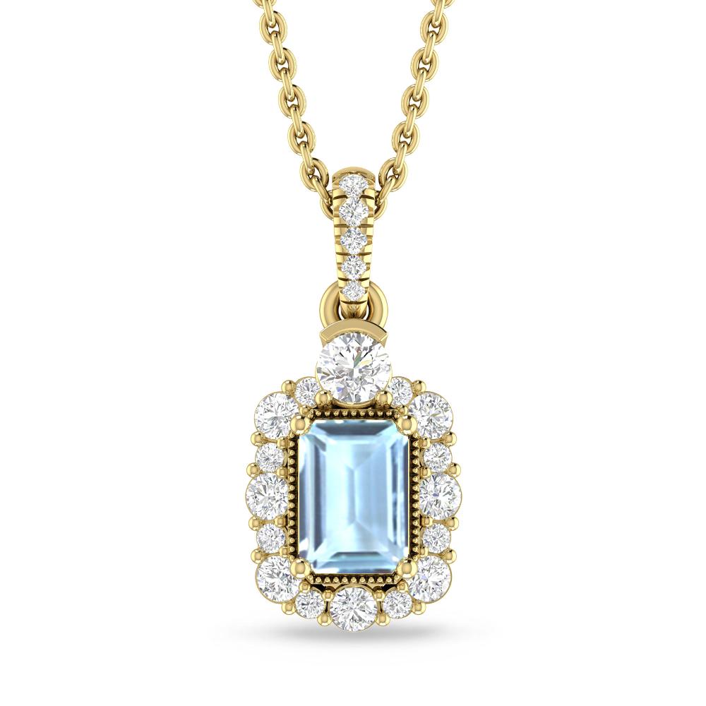 Yellow Gold - Aquamarine