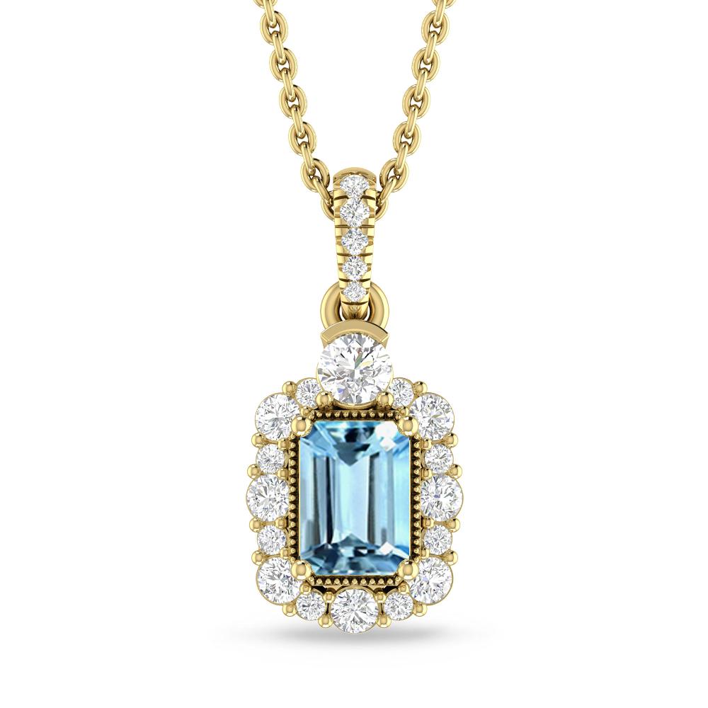 Yellow Gold - Aquamarine