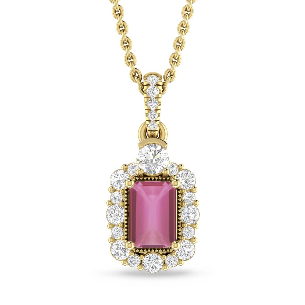 Yellow Gold - Pink Tourmaline
