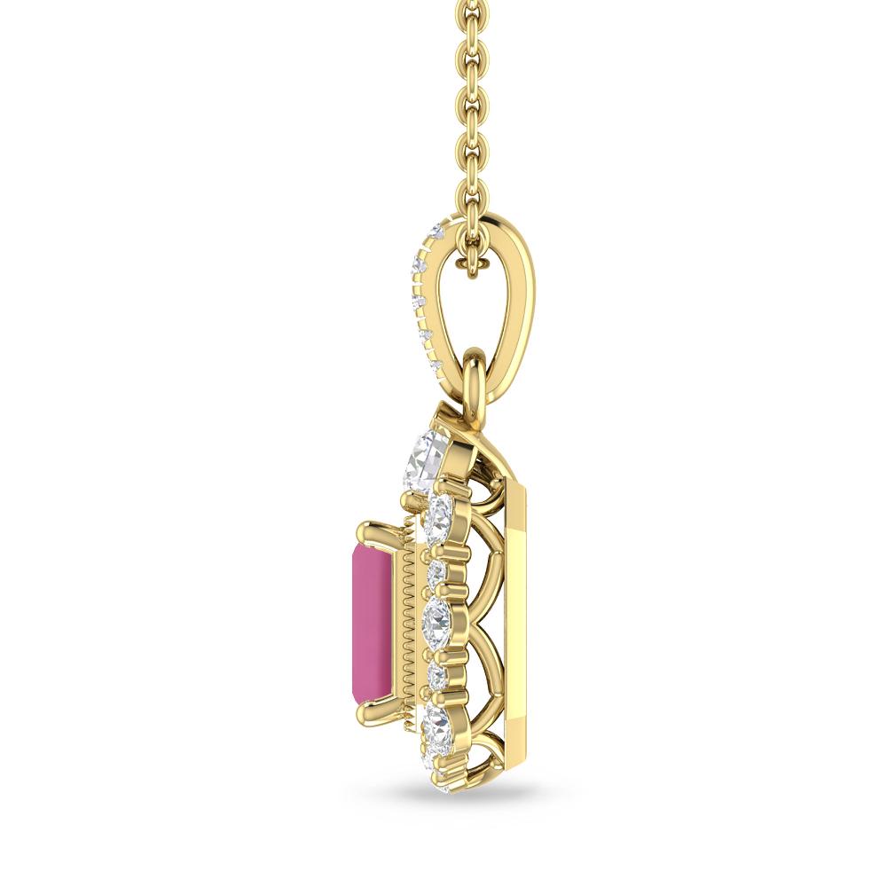 Yellow Gold - Pink Tourmaline