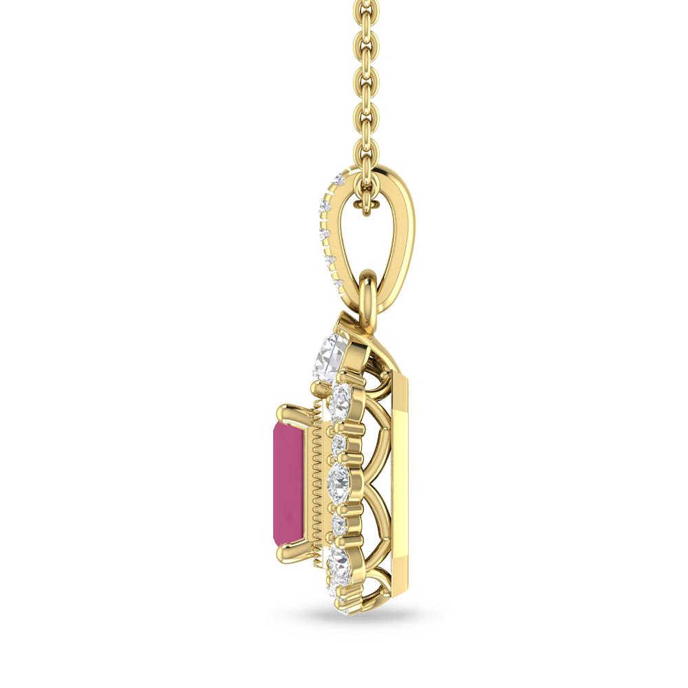 Yellow Gold - Pink Tourmaline