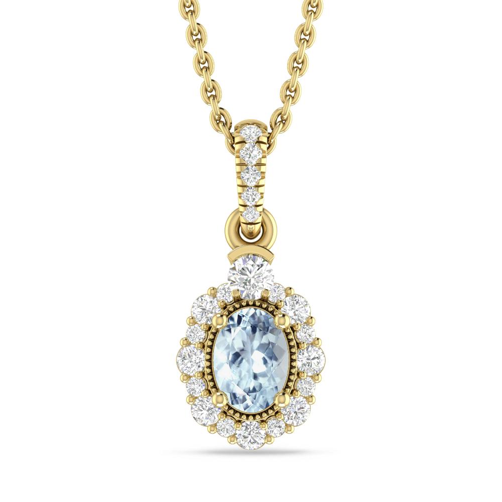 Yellow Gold - Aquamarine