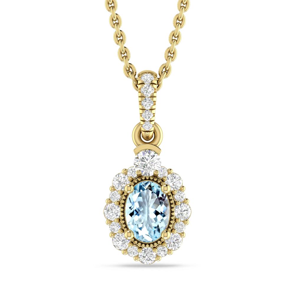 Yellow Gold - Aquamarine