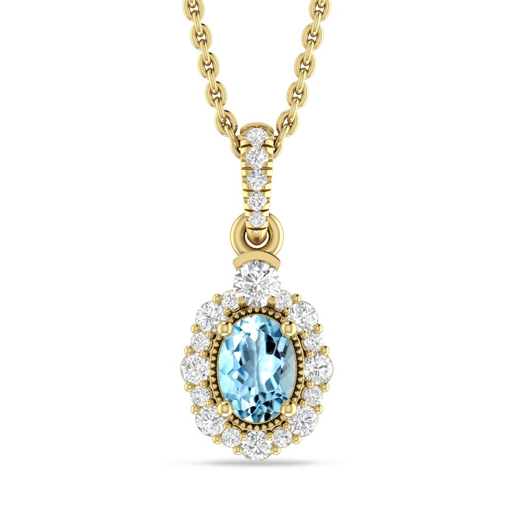 Yellow Gold - Aquamarine